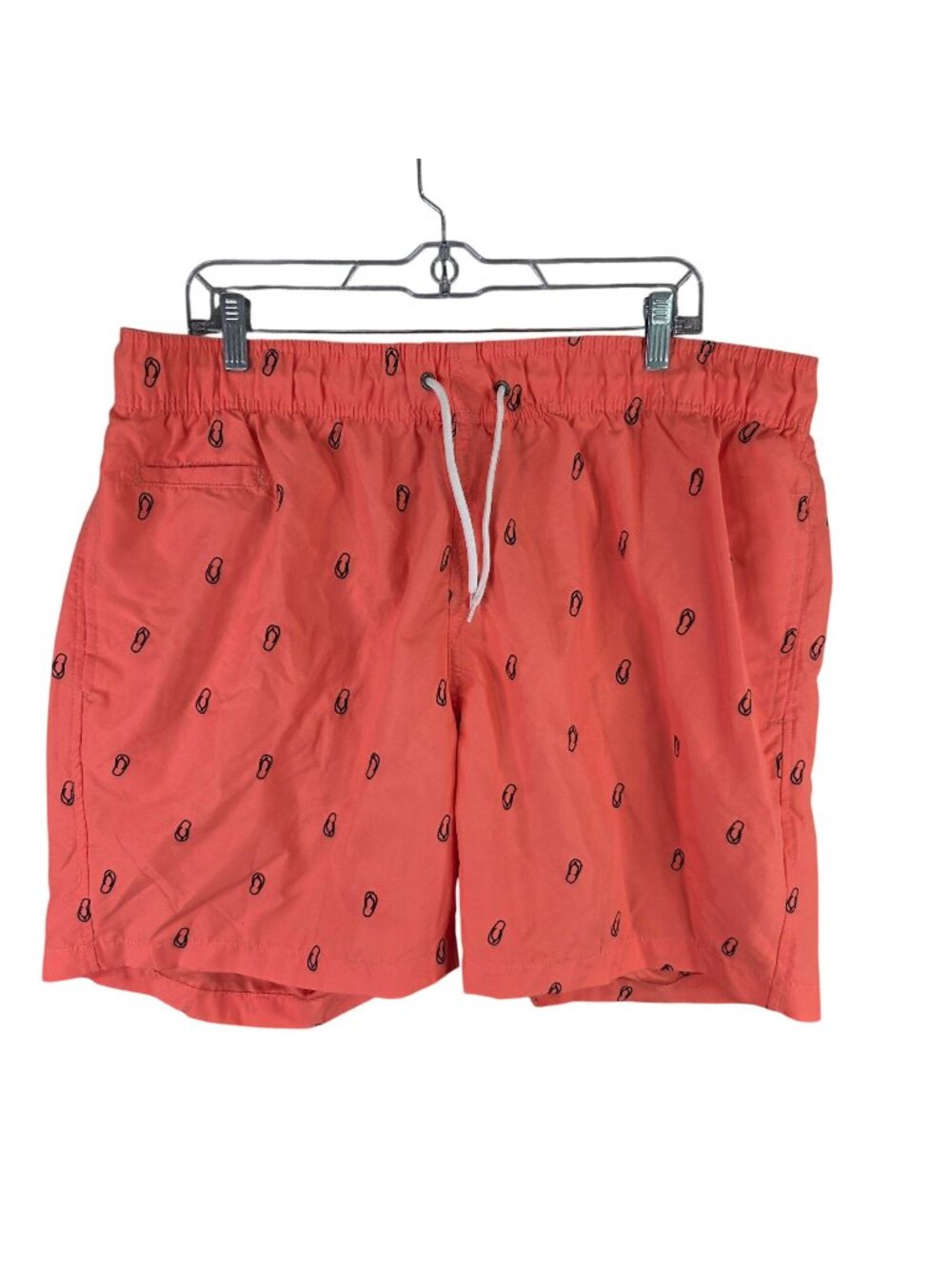 Mens Charleston Threads Coral Swim Trunks Elastic Waist Mesh Lining Size XXL